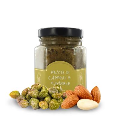 Capernpesto with almonds and basil