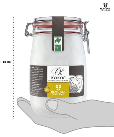  lm hle Solling Bio & Fair Coconut Oil in Iron-On Glass 1000 ml - Buy Online on GoSupps.com