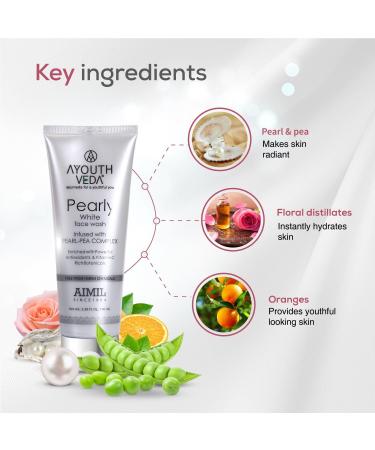 Pearly White Face Wash for Glowing Skin | Anti-Oxidants & Vitamin C | Suitable for Men & Women | 100ml Daily Face Wash - Buy Online on GoSupps.com