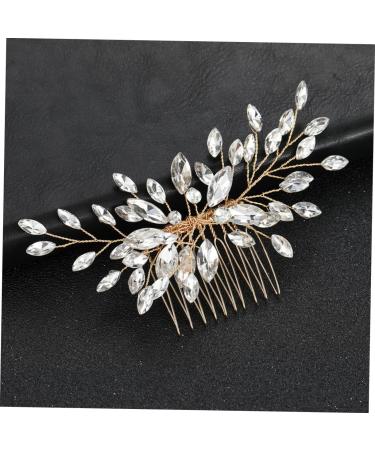 Didiseaon hair European and American headgear manual crystal modeling Accessories rhinestones Metal decorate Hair piece wedding bride comb accessories hairpin hair comb Miss - Buy Online on GoSupps.com