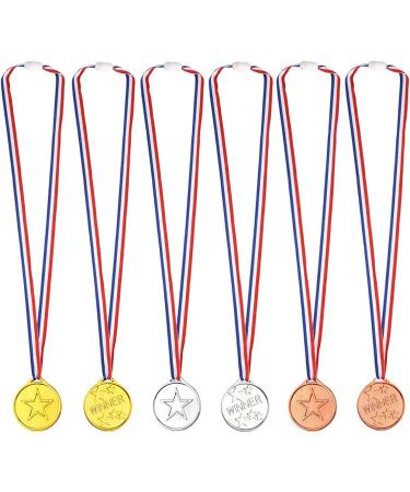 FEPITO Kids Plastic Winner Medals - Gold, Silver, Bronze - Party Favor & Sports Awards - Buy Online on GoSupps.com