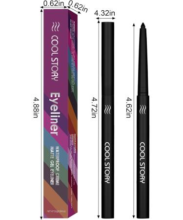  Jutqut Matte Gel Eyeliner Waterproof and Stain Resistant Vegan Long Lasting Eyeshadow Pencil for Quick Dry High Color Rendering White Eyeliner Pencil #01 - Buy Online on GoSupps.com