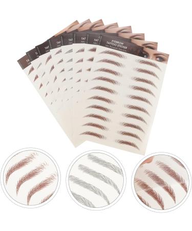 FRCOLOR Eyebrow Sticker Decor 8 Sheets Imitation Eco Eyebrow Sticker Waterproof Makeup Eyebrow Sticker 6d Cosmetic Applique - Buy Online on GoSupps.com