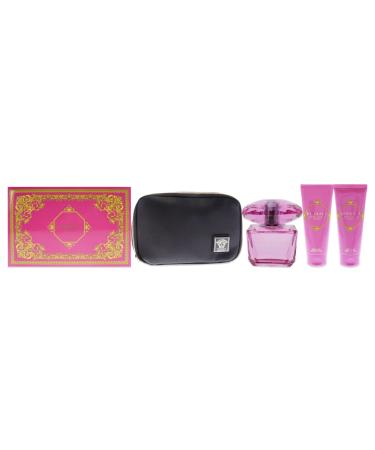 Versace Bright Crystal Absolu Women 3oz EDP Spray 3.4oz Shower Gel 3.4oz Body Lotion Bag 4 Pc Gift Set