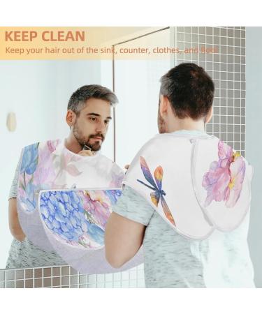 Beard Bib Apron for Men - Waterproof Hair Catcher & Grooming Cape | Lovely Butterfly Flower Design - Buy Online on GoSupps.com