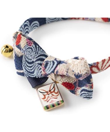 Necoichi Kabuki Charm Bow Tie Cat Collar - Navy | Stylish and Comfortable - Buy Online on GoSupps.com
