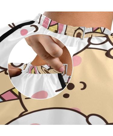Waterproof Barber Cape | Funny Rabbit & Bear Design | Unisex Cheetah Hair Cutting Bib for Men - Buy Online on GoSupps.com