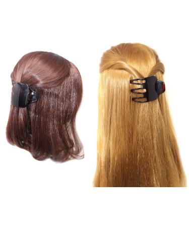 Parcelona French Wide Paw Tortoise Shell Brown Celluloid Hair Claw Clip - Buy Online on GoSupps.com