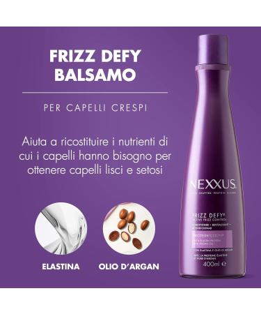 Nexxus Frizz Defy Professional Conditioner 400ml | Anti-Frizz Argan Oil & Elastin Formula for Smooth Silky Hair - International Shipping Available - Buy Online on GoSupps.com