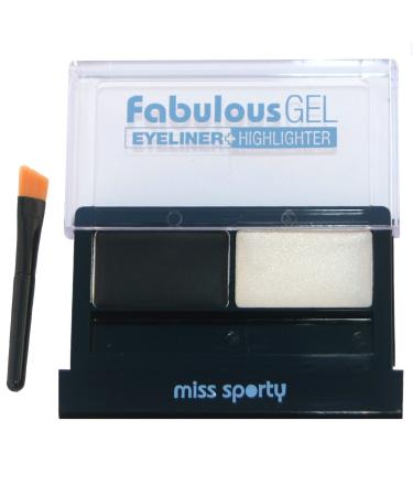 Miss Sporty Miss Sporty Fabulous Gel Eyeliner And Highlighter-001 Black & White