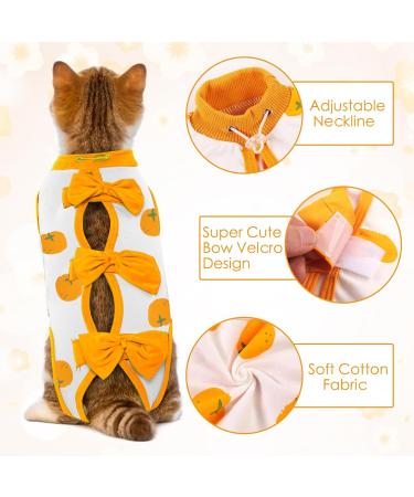 Pumyporeity Catsuit - Recovery Suit for Post-Surgery Cats | Surgical Recovery Body for Abdominal Wounds | XS Orange Cat Clothing - Buy Online on GoSupps.com