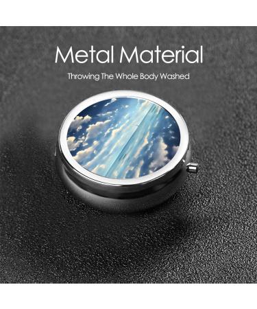White Clouds Over The Sea 3 Compartment Pill Box Organizer - Portable Travel Pill Box for Easy Medication Management - Buy Online on GoSupps.com
