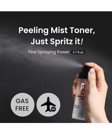 Coxir Brown Rice Niacinamide Peeling Mist Toner | Exfoliating Facial Spray with TXA AHA BHA | Minimize Enlarged Pores | 80ml/2.70 fl.oz | International Shipping Available - Buy Online on GoSupps.com