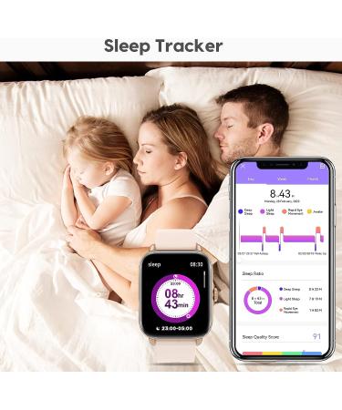 A-TGTGA Smart Watch for Women | 150+ Dial/Receive Calls Faces | Android & iPhone Compatible | Fitness Tracker with Sleep HR Monitoring | SMS Reminder | IP67 Waterproof | Rose Gold - Buy Online on GoSupps.com