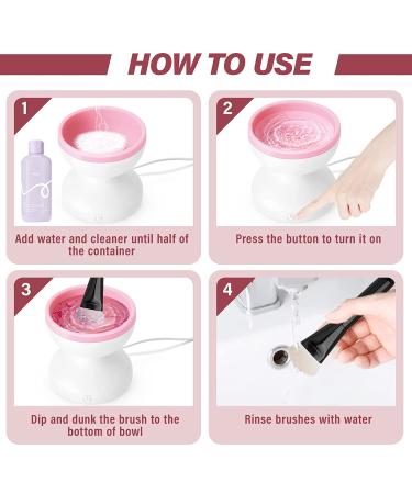 FANSJY Portable USB Makeup Brush Cleaner Machine - Electric Cleaner for Makeup Brushes, Sponges, and Powder Puffs - Birthday Gift for Her - Buy Online on GoSupps.com