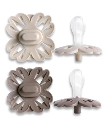 Buy Mamillu Flurry Children's Pacifier - Symmetrical BPA-Free Medical Silicone Made in EU (Vanilla Cream/Mocha 0-6m) - 2 Pack for Infants - Buy Online on GoSupps.com