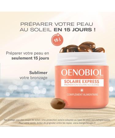 OENOBIOL - Food Supplements - Accelerated Solar Preparation - Solar Express - 1 Month Program - 2 Boxes of 15 Capsules - Buy Online on GoSupps.com