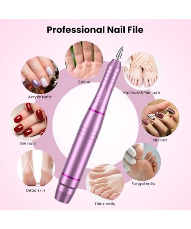 Electric Nail Drill Set: Nanssigy Professional 20000 RPM with 11 Bits for Acrylic & Gel Nails - Adjustable Speed Manicure Pedicure Kit for Beginners, Women, and Girls - Purple - Buy Online on GoSupps.com