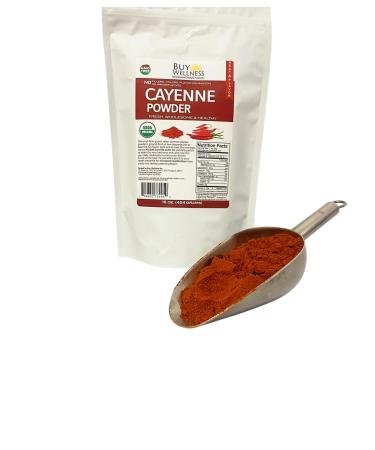 Organic Cayenne Powder Buy Wellness USDA Cert 35 K H.U FRESH QUALITY CHILI Chef Grade Cayenne powder 16 ounces (1 LB) Bag