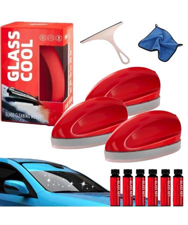 Glass Cool Glass Cool Windshield Cleaner Powerful Windshield Cleaner & Oil Film Remover Car Glass Cleaning Mouse for All Glass Surfaces (3pcs)