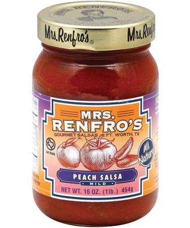 Mrs. Renfro's Peach Salsa 454g - Delicious Sweet and Spicy Fruit Salsa - Buy Online on GoSupps.com