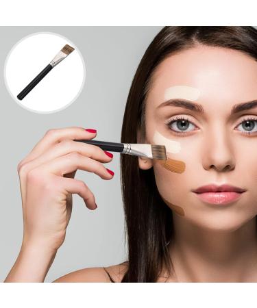 minkissy 1pc Makeup Brush Tapered Brush Smudge Buffing Brush Blush Brush Liquid Foundation Brush Makeup Foundation Brush Beauty Supplies Miss Wooden Handle Flat Head Highlight Brush 16.5x2cm As Shown - Buy Online on GoSupps.com