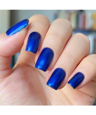 Buy COSMOO Blue Nail Polish | 12ml Quick Dry Shimmer Iridescent Ultrachrome Nail Lacquer - International Shipping Available - Buy Online on GoSupps.com