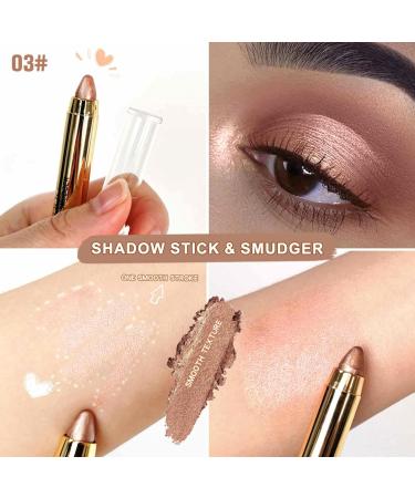 Shadow Pencil 2-end Natural Waterproof Eyeshadow Stick - Smudge-Proof Eyeshadow Stick Shimmer Makeup Tool Eyeshadow Makeup for Women Girls 3# - Buy Online on GoSupps.com
