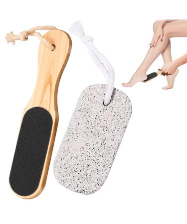2Pcs Pumice Stone for Feet Double Sided Foot Scrub Natural Pumice Stones for Feet Premium Exfoliator & Foot File Foot File Callus Remover Foot Cracked Heels Dead Skin