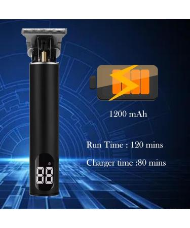 Men's Electric Hair Clippers - Cordless Waterproof Beard Trimmer with LED Display and 3 Guide Combs - Fast Charging, Dual Power Modes - Black - Buy Online on GoSupps.com