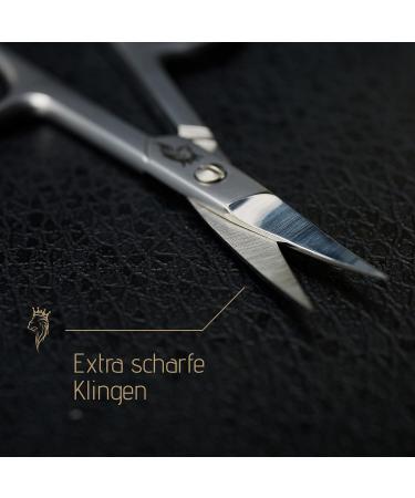Yumaya Professional Stainless Steel Nail Scissors | Sharp & Pointed | Left & Right-Handed | Includes Etui & eBook | Ideal for Skin & Nail Care - Buy Online on GoSupps.com
