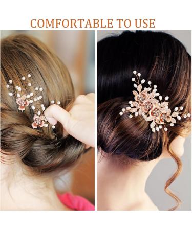 Mikinona 1 Set Leaf Pearl Hairpin Hairstyles Gold Hair Clips Hair Accessories for Women Wedding Hair Side Comb Pearl Hair Clips Hair Combs for Styling Accessory Hair Combs for Women Metal - Buy Online on GoSupps.com