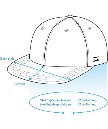 Hand & Fire Snapback Cap for Kids - Schlawiner Light Blue | Stylish & Comfortable International Shipping - Buy Online on GoSupps.com