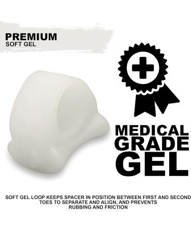 Mars Wellness Gel Toe Separator & Spacers - Bunion & Hammer Toe Corrector - 4 Pack - Small - White - Buy Online on GoSupps.com