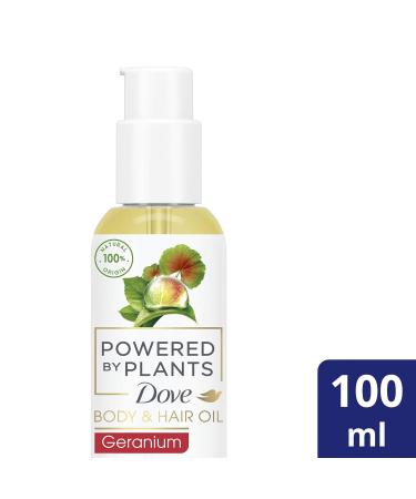 Dove Powered by Plants Natural Cosmetics Body & Hair Oil Geranium - Plant-Based Active Ingredients for Soft Skin & Well-Groomed Hair 100 ml - Shop Internationally - Buy Online on GoSupps.com