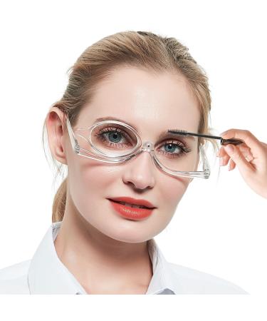 OCCI CHIARI Eye Make Up Reading Glasses Women Magnifying Eyewear Rotatable Cosmetic Eyeglasses 100 125 150 175 200 225 250 275 300 350 400 500 600(Clear 2.0)