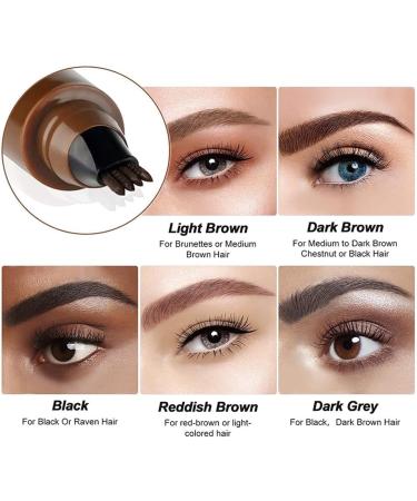 Lightsbetter Waterproof Brow Pen Lightsbetter Microblading Eyebrow Pencil 4 Tipped Precise Brow Pen Natural Brow Eyebrow Pen Long Lasting Eyebrow Pencil Waterproof (Black*2) - Buy Online on GoSupps.com