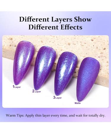 Chameleon Nail Polish - Glitter Nail Polish - Purple Pearl Nail Polish - Chrome Metallic Purple Nail Polish - Buy Online on GoSupps.com