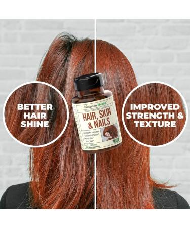 Biotin Hair Skin & Nails Vitamin Supplement for Women & Men - 16 Vitamins Formula with Vitamin C for Collagen Support - Boost Hair Growth, Radiant Skin & Strong Nails - 60 Capsules, Made in USA - Buy Online on GoSupps.com