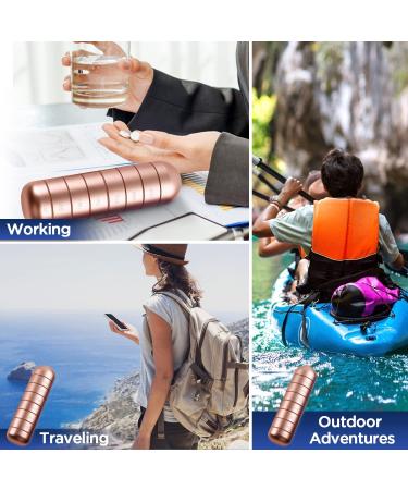 Zannaki Metal Moisture-Proof Weekly Pill Organizer | Stackable Aluminum Alloy, BPA-Free | 7 Day Pill Box Case for Travel, Hiking | Waterproof, Large Compartment for Pills, Vitamins, Fish Oil - Champagne - Buy Online on GoSupps.com