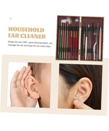 Ipetboom Complete Ear Canal Cleaning Tool Wood Abs Material Ear Wax Removal Tools for Daily Travel Massage - Buy Online on GoSupps.com