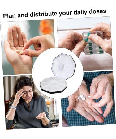Buy Aluminum Alloy Medicine Box & Cutter | Tablet Splitter & Pulverizer - 8.7x8.7cm Black | International Shipping - Buy Online on GoSupps.com