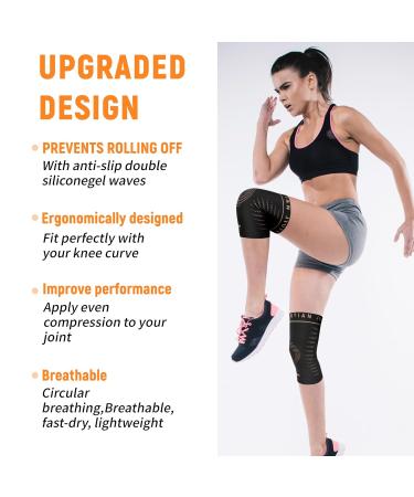 JIUFENTIAN Copper Knee Sleeve for Arthritis & Joint Pain Relief - Unisex Medium | Ideal for Fitness Running & Weightlifting - Buy Online on GoSupps.com