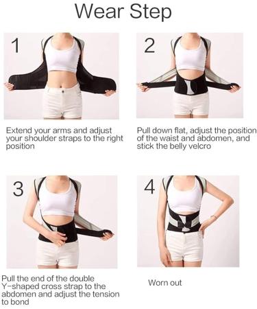 Back Posture Corrector Shoulder Support Belt Lumbar Clavicle Spine Straightener Brace Adjustable Support Straight Straps for Men Women Students (Size : Medium) (X) (XX) - Buy Online on GoSupps.com