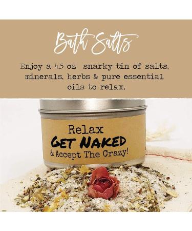 Get Naked & Accept The Crazy Gift Set - Herbal Bath Salts & Tealights - Buy Online on GoSupps.com