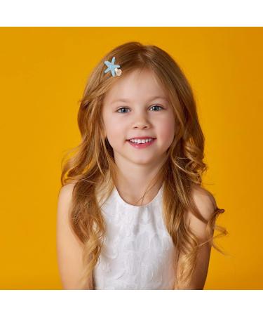Freemlose 20-Piece Sea Hair Clips Set | Colorful Shell & Starfish Hair Accessories for Girls | Children's Hair Decorations - Buy Online on GoSupps.com
