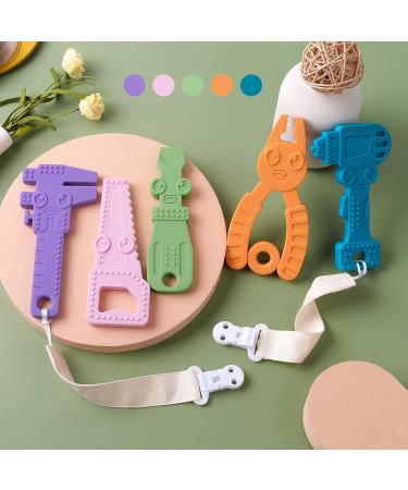 TYRY.HU BPA Free Silicone Baby Teething Toys - 5 Pack | Safe for Babies 0-12 Months | Soft-Textured & Easy to Hold | Baby Molar Teether Toys - Buy Online on GoSupps.com