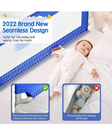 Kevsuvqin Toddler Bed Rail for Queen and King Size Beds - Blue, 78.7 x 30 - 1 Side Guard Rail for Babies and Toddlers - Buy Online on GoSupps.com