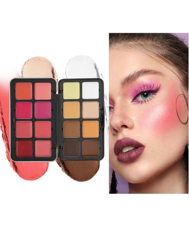 Blush Palette for Cheeks 16Color Face Palette Rouge Long Lasting Cosmetics for Birthday Holiday Work Wedding Party Home Use - Buy Online on GoSupps.com