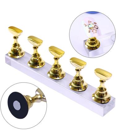 Bsowte 3X Magnetic Acrylic Manicure Tools Nail Practice Hand Nail Exercises Pedestal Nail Supplies Nail Tips Display Stand - Buy Online on GoSupps.com